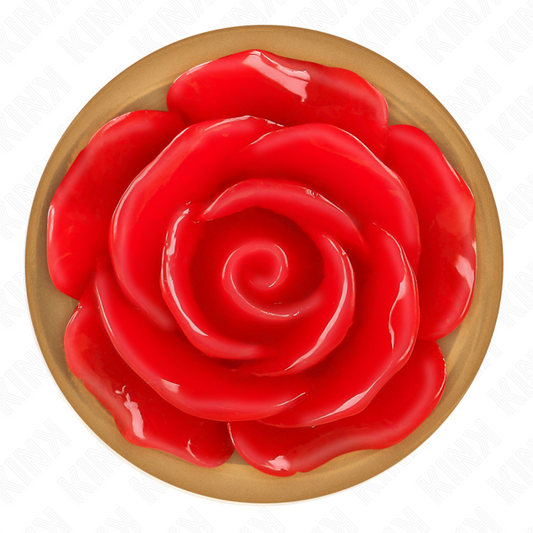 KINK - ROSE GOLD BUTT PLUG WITH RED ROSE S