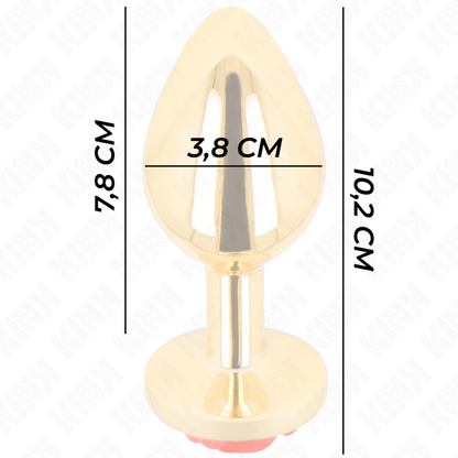 KINK - ROSE GOLD RED ANAL PLUG SIZE L