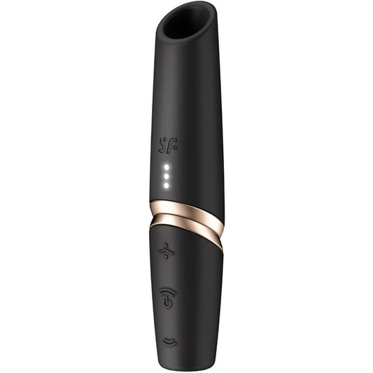 SATISFYER - PERFECT KISS WAVE CLITORAL STIMULATOR BLACK/GOLD
