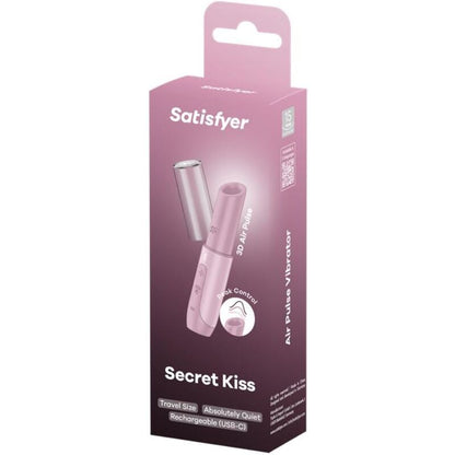 SATISFYER - ESTIMULADOR DE CLITÓRIS SECRET KISS WAVE ROSA
