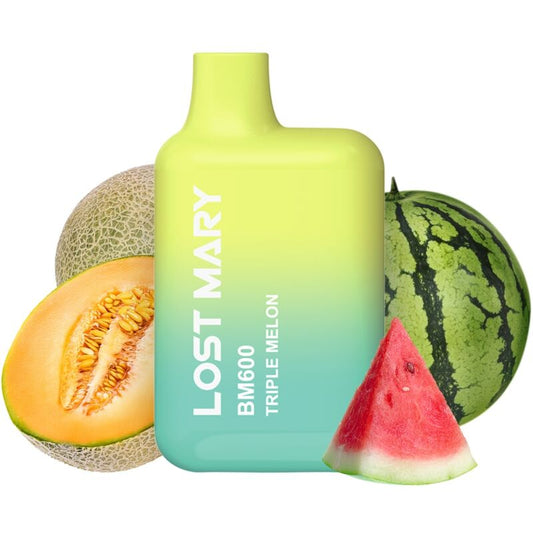 LOST MARY - VAPORIZADOR DE NICOTINA BM600 2% DESECHABLE TRIPLE MELÓN