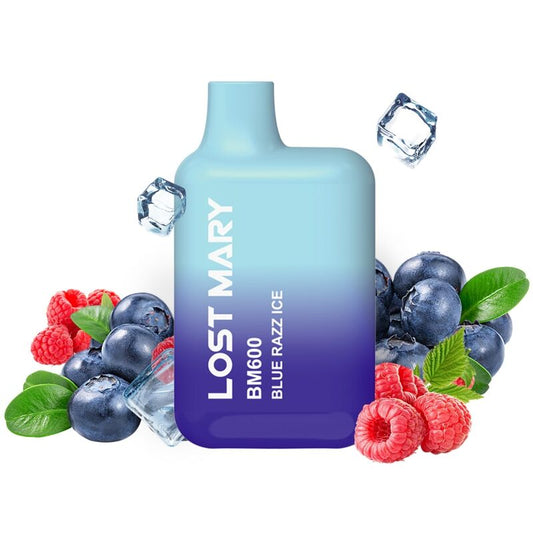 LOST MARY - BM600 NICOTINA VAPE 2% DESECHABLE AZUL RAZZ ICE