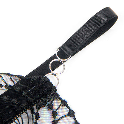 SUBBLIME - 955229 SHEREIS BODYSUIT WITH HOLLOW LACE BLACK L/XL