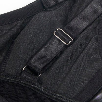 SUBBLIME - 955236 SUTIÃ BONDAGE PRETO COM CONJUNTO DE LIGA S/M