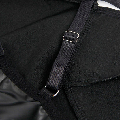 SUBBLIME - 955373 BLACK LEATHER DRESS WITH STRAPS S/M