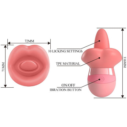 PRETTY LOVE - ESTIMULADOR DE CLÍTORIS KYLEE TONGUE 10 VIBRACIONES ROSA NUDE