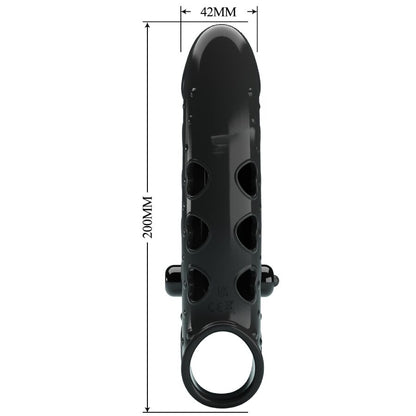 ROMANCE - BLACK VIBRATING PENIS SLEEVE