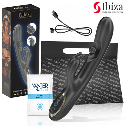 IBIZA - PODEROSO VIBRADOR RABBIT COM PÉROLA ROLANTE MASSAGEADORA