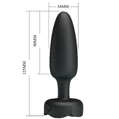 PRETTY LOVE - TARION ANAL PLUG CON LUZ LED NEGRO 12,5 CM
