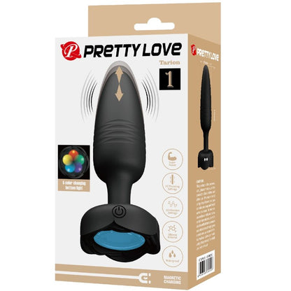 PRETTY LOVE - TARION ANAL PLUG CON LUZ LED NEGRO 12,5 CM