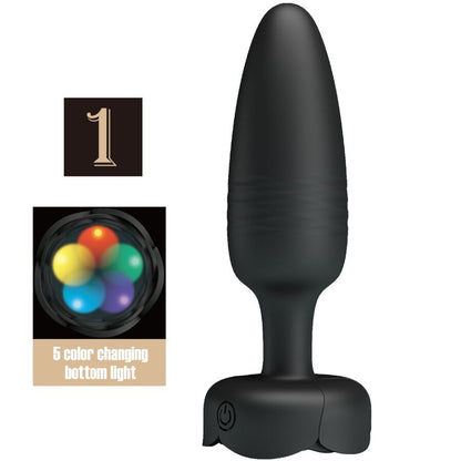 PRETTY LOVE - TARION ANAL PLUG CON LUZ LED NEGRO 12,5 CM