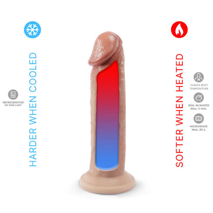SILEXD - MODELO DE PÊNIS REALÍSTICO 2 SILICONE TERMORATIVO PREMIUM 19 CM