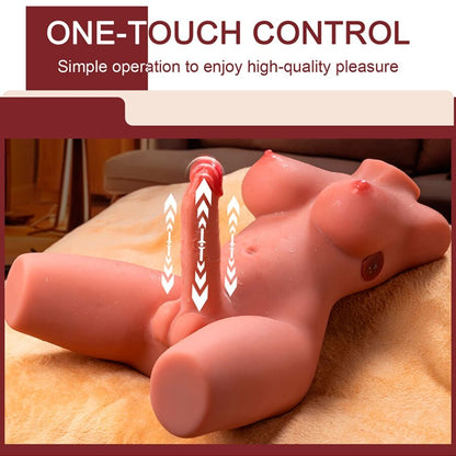 XISE - MIAH LADY BOY TORSO FEMININO COM DILDO COM VIBRAÇÃO E IMPULSIONAMENTO 55 CM