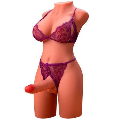 XISE - MIAH LADY BOY TORSO FEMININO COM DILDO COM VIBRAÇÃO E IMPULSIONAMENTO 55 CM