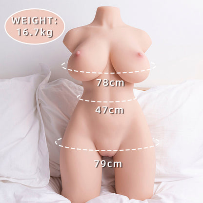 XISE - TORSO REALISTA FEMININO LIMPO COM IMPULSO DE 71 CM