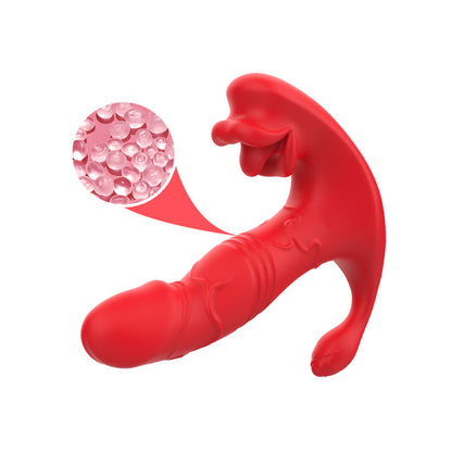 ARMONY - VIBRADOR ANAL TANGA Y ESTIMULADOR DEL PUNTO G CONTROL REMOTO ROJO