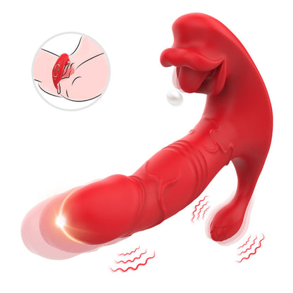 ARMONY - VIBRADOR ANAL TANGA Y ESTIMULADOR DEL PUNTO G CONTROL REMOTO ROJO