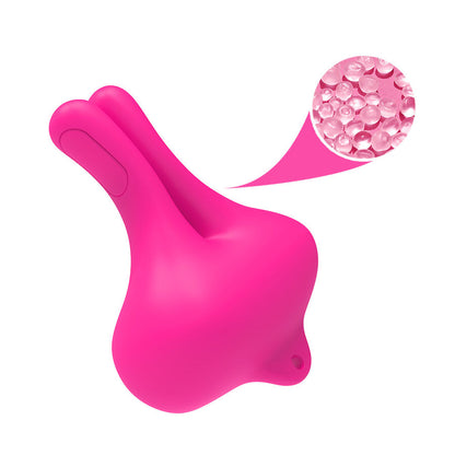 ARMONY - GRAMPOS MAGNÉTICOS DE MAMILOS COM VIBRAÇÃO EM FORMA DE COELHO ROSA