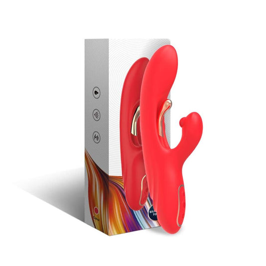 ARMONY - VIBRADOR ESTIMULADOR DE PUNTO G Y CLÍTORIS CON LENGUA OSCILANTE ROJO