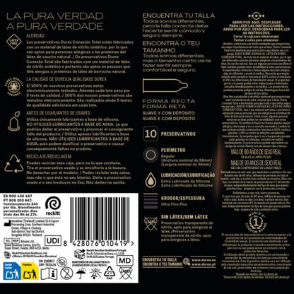 DUREX - TOTAL CONNECTION ULTRA FINE PLUS SEM LÁTEX 10 UNIDADES