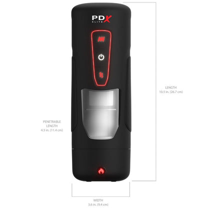 PDX ELITE - MASTURBADOR AUTOMÁTICO MILK ME HOTTER COM VIBRAÇÃO DE EFEITO DE CALOR E IMPULSÃO
