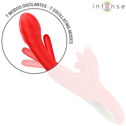 INTENSE - JESSICA MULTIFUNCIONAL VIBRADOR ESTIMULAÇÃO DO CLITÓRIS 24,8 CM VERMELHO