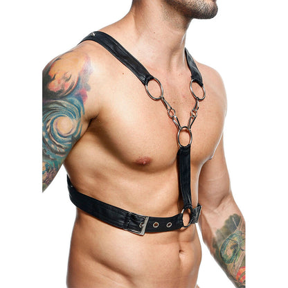 MOB - DNGEON CROSSED BLACK CHAIN HARNESS TAMANHO ÚNICO