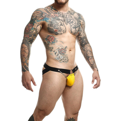 MOB - DNGEON AMARELO JOCKSTRAP COM CORRENTES TAMANHO ÚNICO