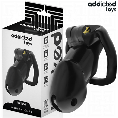 ADDICTED TOYS LOCKED - GAIOLA PENIANA MINDNIGHT CELL, TAMANHO L