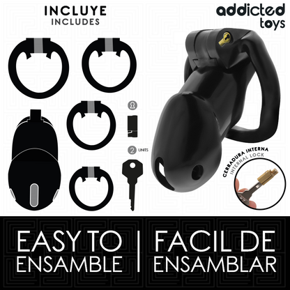 ADDICTED TOYS LOCKED - JAULA PENEANA MINDNIGHT CELL, TALLA L