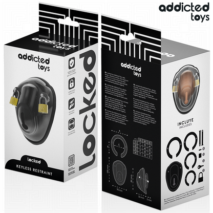 ADDICTED TOYS LOCKED - GAIOLA DE CONTENÇÃO SEM CHAVE PARA PÊNIS 11,5 CM