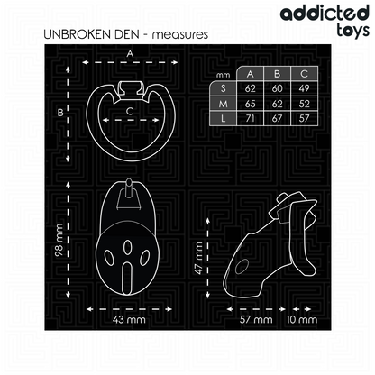 ADDICTED TOYS LOCKED - JAULA DE PENE DE NAYLON IRROMPIBLE 9,8 CM