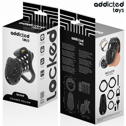 ADDICTED TOYS LOCKED - GAIOLA DE PÊNIS OCO COM CORRENTE 10,5 CM