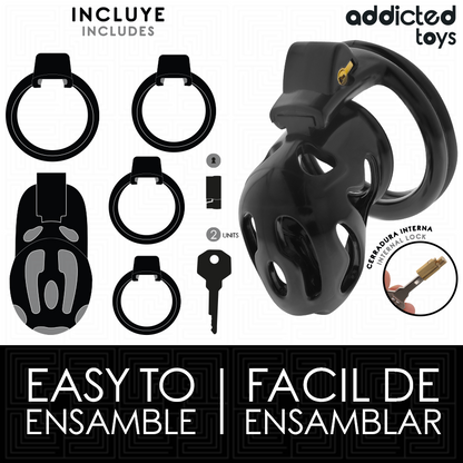 ADDICTED TOYS LOCKED - GAIOLA DE PÊNIS CRYPT SELADA 8 CM