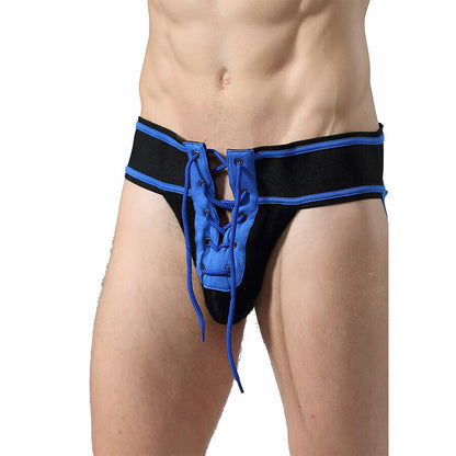 MOB - JOCKSTRAP FETICHE FÚTBOL AZUL TALLA G