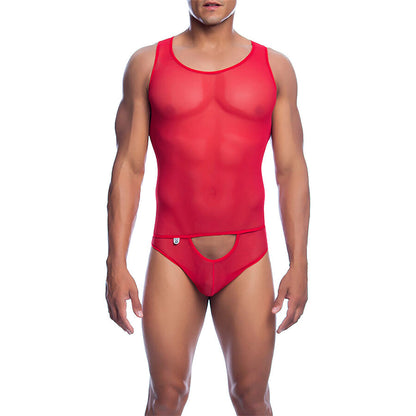 MOB - BODYSHEER VERMELHO TRANSPARENTE TAMANHO L/XL