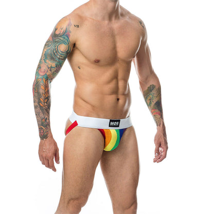 MOB - PANTALÓN CLASSIC JOCK STRIPE RAINBOW TALLA G