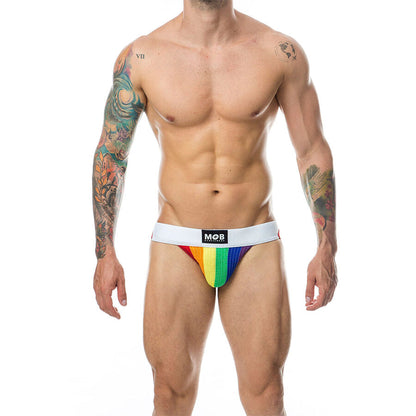MOB - PANTALÓN CLASSIC JOCK STRIPE RAINBOW TALLA G