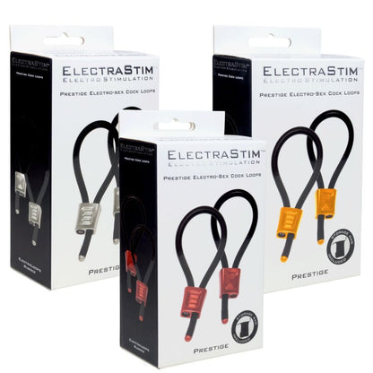 ELECTRASTIM - ANÉIS PENIANOS AJUSTÁVEIS PRESTIGE ELECTRA LOOPS VERMELHOS