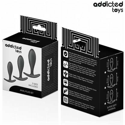 ADDICTED TOYS - CONJUNTO DE 3 PLUG ANAL MODELO 2