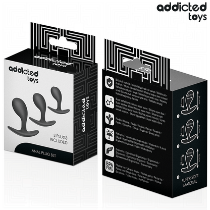 ADDICTED TOYS - CONJUNTO DE 3 PLUG ANAL MODELO 3