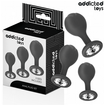 ADDICTED TOYS - CONJUNTO DE 3 PLUG ANAL COM JOIA