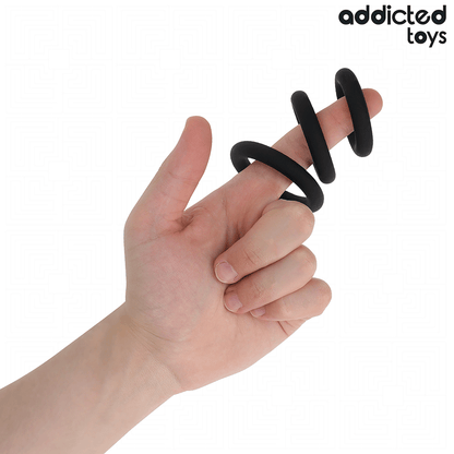 ADDICTED TOYS - CONJUNTO DE ANILLOS DE SILICONA MODELO 1