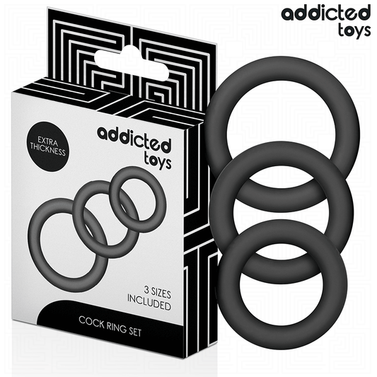 ADDICTED TOYS - CONJUNTO DE ANÉIS DE SILICONE MODELO 1