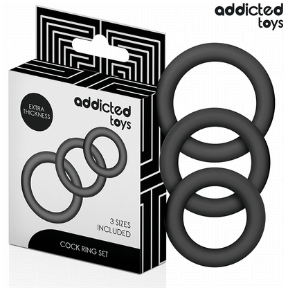ADDICTED TOYS - CONJUNTO DE ANILLOS DE SILICONA MODELO 1