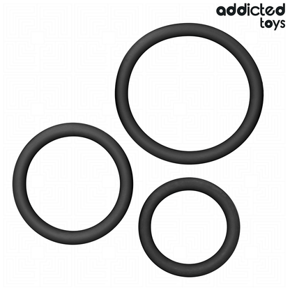 ADDICTED TOYS - CONJUNTO DE ANÉIS DE SILICONE MODELO 2