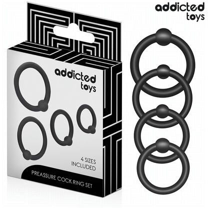 ADDICTED TOYS - CONJUNTO DE ANILLOS DE SILICONA A PRESIÓN