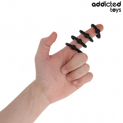 ADDICTED TOYS - CONJUNTO DE ANILLOS DE SILICONA A PRESIÓN