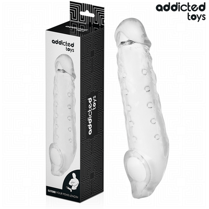 ADDICTED TOYS - EXTENSIÓN DE PENE TRANSPARENTE TALLA S 23 CM