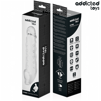 ADDICTED TOYS - EXTENSIÓN DE PENE TRANSPARENTE TALLA S 23 CM